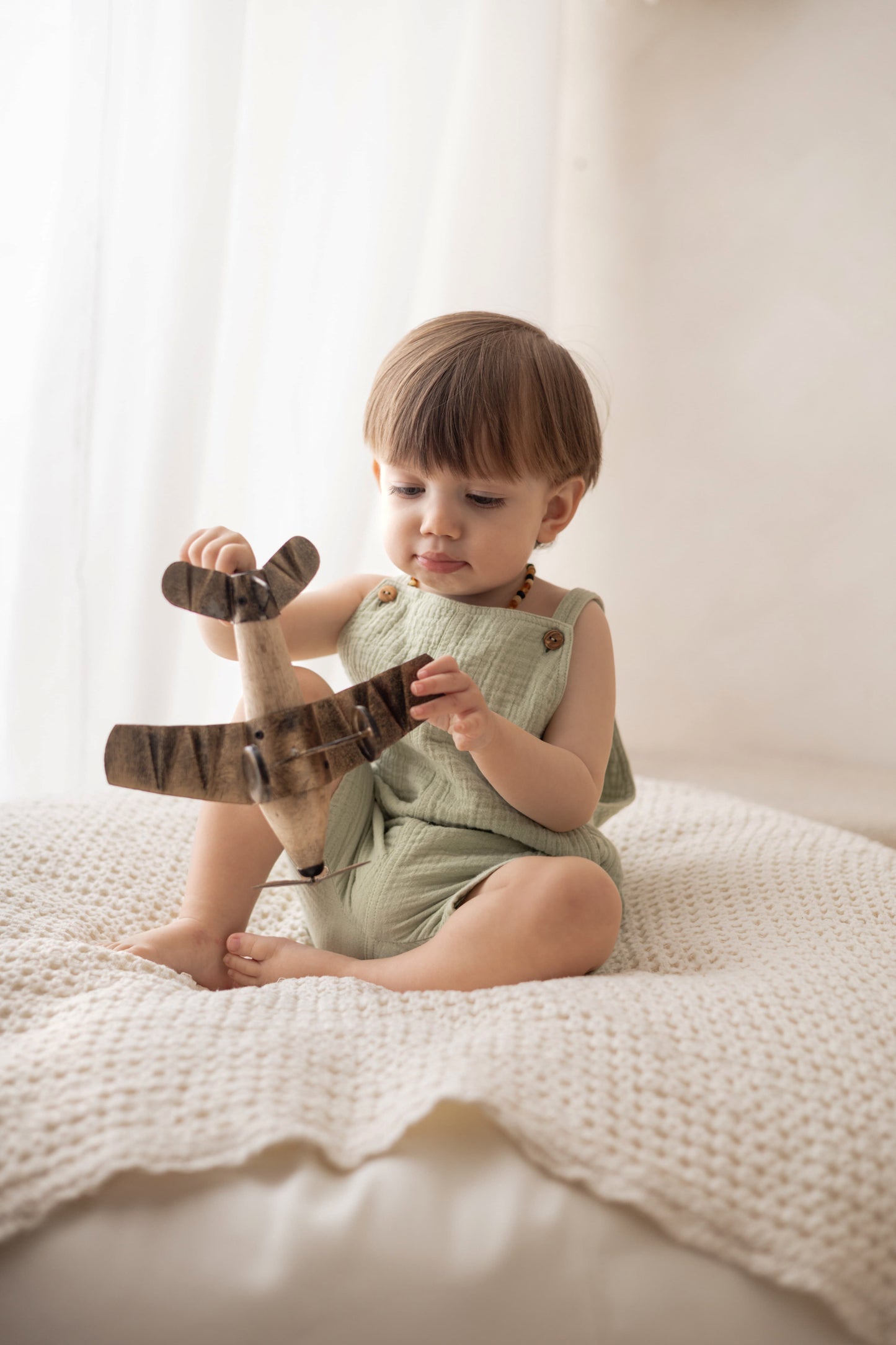 Sage dungarees