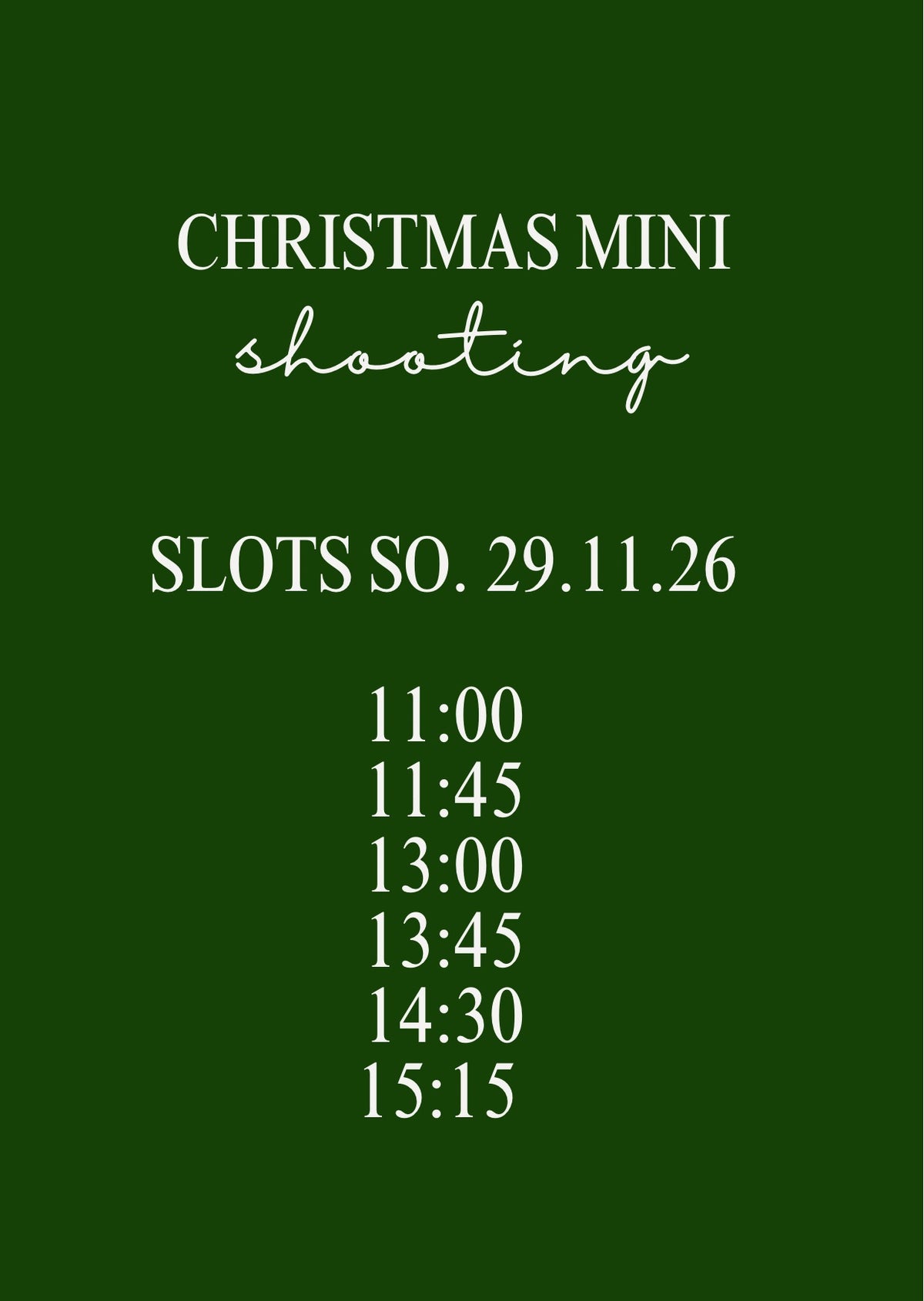 Christmas Mini Shooting
