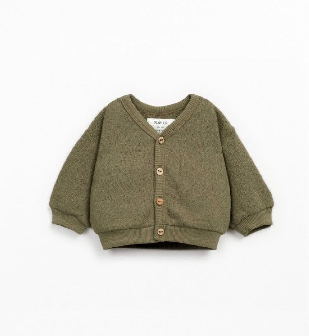 Jersey Cardigan olive