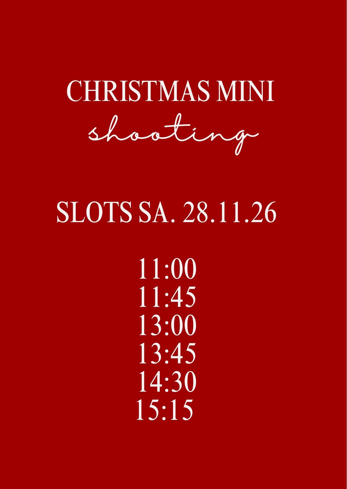 Christmas Mini Shooting