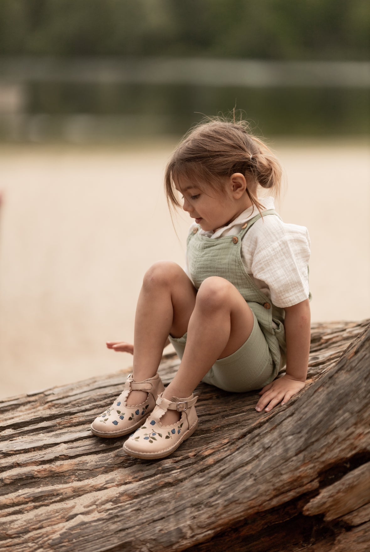 Sage dungarees